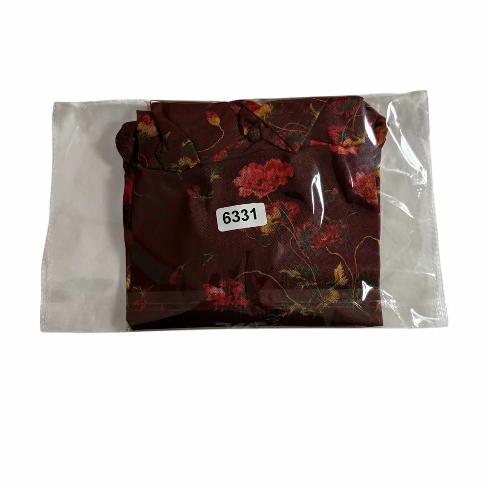 Cinq à Sept Falling Poppies Shirred Mesh Turtleneck | Floral Sheer | XS - Picture 13 of 13